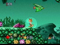 une photo d'Ã©cran de Bubsy Fractured Furry Tails sur Atari Jaguar